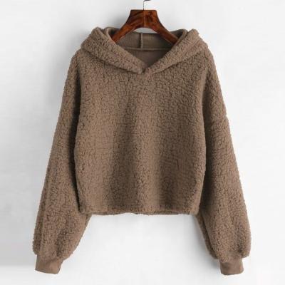 China 2021 hot wholesale customized style new arrival fashionable breathable hoodies for kids shearling design for sale