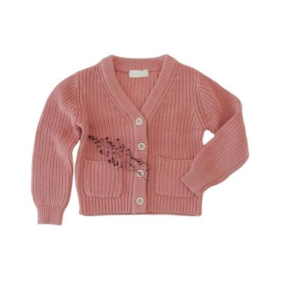 China Winter Autumn Button V-neck Toddler Baby Sweater High Quality Anti-pilling Cardigan for sale