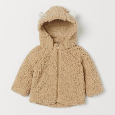 China Winter Viable Wholesale Baby Clothes Faux Shearling Jacket Kids Hooded Baby Jacket Coat for sale