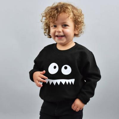 China New Design Monster Face Children's Breathable Sweatshirt Customized Casual Organic Cotton Kids Sweatshirt for sale