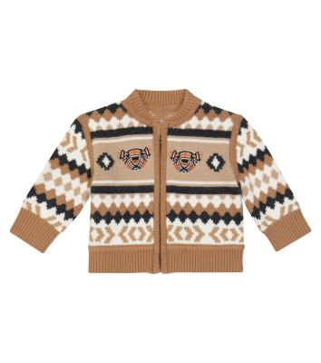 China High Quality Breathable Baby Wool-Blend Embroidery Soft Cardigan Baby Boy Knitted Sweater Woolen Designs for sale