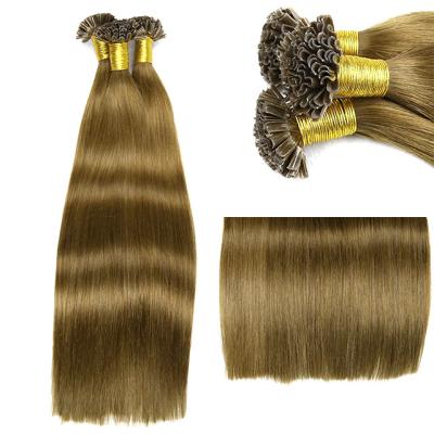 China Full Tip Remy Hair Cuticle U Curl Top Tier Keratin Curly Hair Products Virgin Hair Nail Extensions for sale