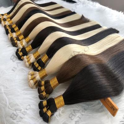 China 100% Curly Loop Cuticle Aligned Unprocessed Virgin Malaysian Remy Hair Sellers 22 Inch Hand Tied Hair Weft Extension for sale