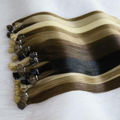 China Wholesale Curly Italian Double Flat Hair Extensions Italian Curly Double Flat Glue Glue Keratin Loop Curl Keratin Hair Extensions for sale