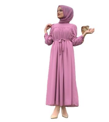 China Islamic Factory Wholesale Ankle-tied Chiffon Robe Long Robe Middle East Ankle-tied Chiffon Robe Long Robe Support Customization for sale