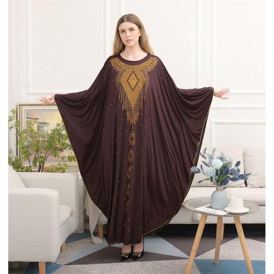 China Arab Eid Ramadan Long Dress Abaya Women Muslim Oversize Hijab Robe Dubai Kaftan Kaftan African Moroccan Diamond Dashiki Dress With Scarf for sale