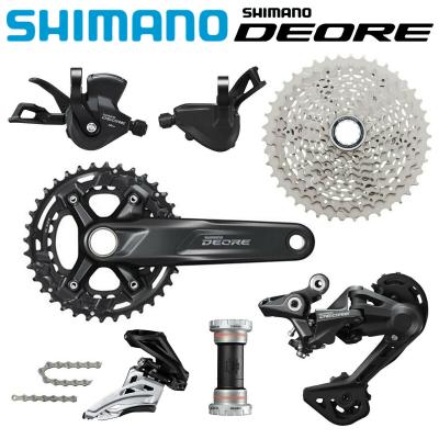 China NEW SHIMANO DEORE M4100 Groupset 170mm 36T-26T Crankset 2020 Steel Cassette 2x10 Speed ​​BB52 HG54 MTB Chainring Mountain Bike Groupset for sale