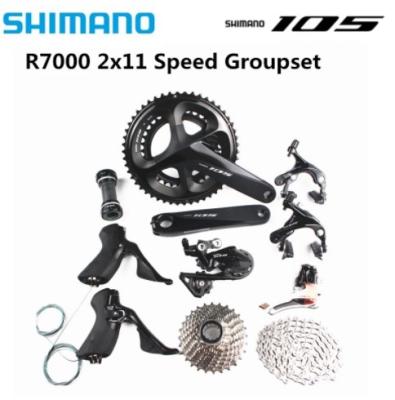 China SHIMANO 105 R7000 2x11 Speed ​​170/172.5/175mm 50-34T 52-36T 53-39T Road Bike Bicycle Kit Aluminum Groupset Upgrade From 5800 for sale