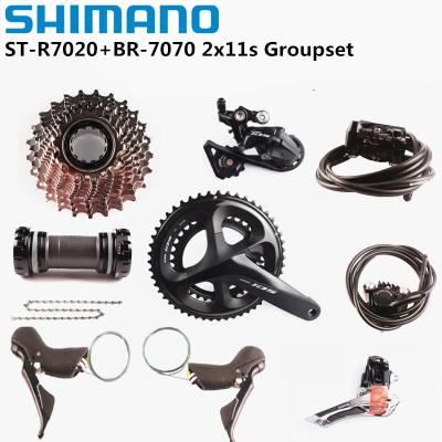 China SHIMANO ALLOY 105 R7000 R7020 R7070 2x11 Speed ​​170/172.5/175mm 50-34T 52-36T 53-39T Road Bike Groupset Kit for sale