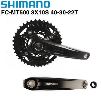 China Shimano FC-MT500 Mountain Bikes 170mm 175mm 3X10s 40-30-22T Crankset 96/64 PCD Two Piece Chainring Chianwheel For MTB Bicyle Mountain Bike for sale