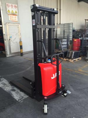 China Semi Electric Walking / Hydraulic Steering Pallet Stacker Truck , SGS for sale