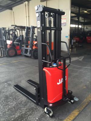 China Warehouse Handling Tools Semi Electric Rider Stacker For Unloading Cargo for sale