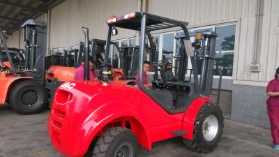 China Rough Terrain Diesel Forklift Truck With YANMAR Engine Safety Protection Device for sale