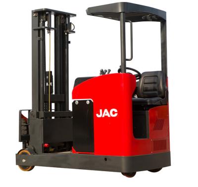 China JAC Rider Electric Reach Stacker For Material Handling 1500KG CQD15L/ JAC warehouse reach stacker for sale