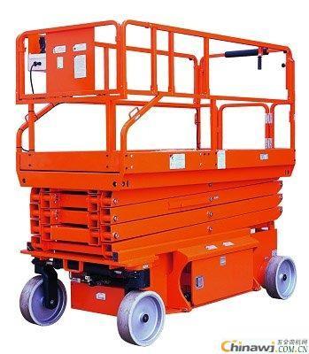 China 4 Wheel Hydraulic Scissor Platform Lift For Warehouse , 300kg Rated Capacity for sale