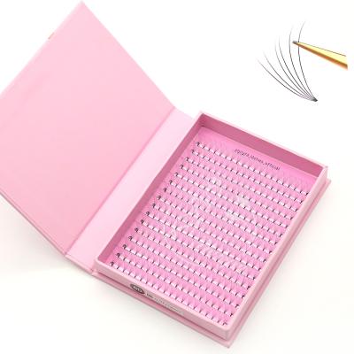 China OEM Wholesale Natural Soft Tray 240 Fans 7D 8D 9D 10D 12D Big Heat Bonded Volume Pointed Base Lashes 0.07 Premade Fanned Eyelash Extensions for sale