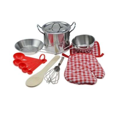 China Children Kids Play Wonder Kitchen Toy Kids Stainless Steel Toy Cutlery Set Set Stainless Steel Cutlery Set for sale