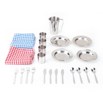 China Play Kitchen Set Mini Stainless Steel Tea Set Kids Toys Play Play Wonder Tea Set Toy Kitchen Sets for sale