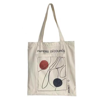 China Custom Washable Durable Lovely Logo Print Promotional Printing Large Capacity Cotton Canvas Cotton Canvas Tote Bag Recyclable for sale