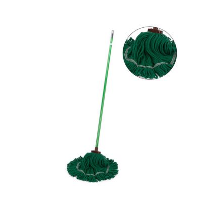 China Sustainable School Bathroom Twist Mop Cleaning Microfiber Compression Floor Mop for sale