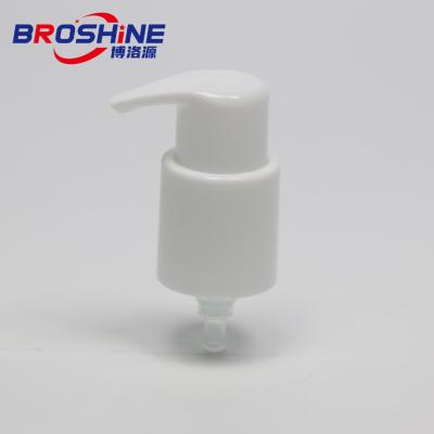 China Non Spill 24 mm Long flat white plastic nozzle lotion pump with switch lock for sale