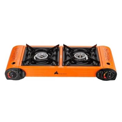 China Adjustable BDZ-268-S Size 2 Burners Adjustable Outdoor BBQ Portable Camping Gas Stove Set for sale