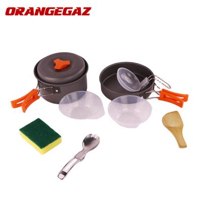 China Outdoor cooking set camping cookware mess kit outdoor cook set outdoor camping cookware eqipment for sale