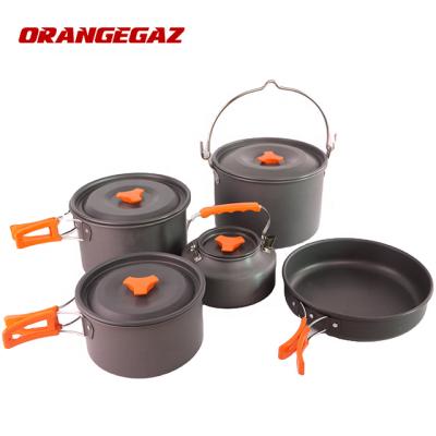 China Outdoor Cooking Outdoor Camping Cooking Pot Cookware Set Cooking Set Outdoor Camping Nonstick Cookware for sale