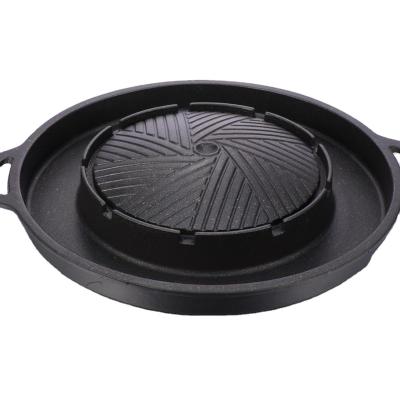 China Sustainable Thai aluminum non-stick mookata pot mookata grill barbecue and hot pot for sale