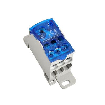 China Use on Din Rail Ukk 160A Screw Wire Distribution Power Terminal Block Rail Mounted Distribution Block for sale