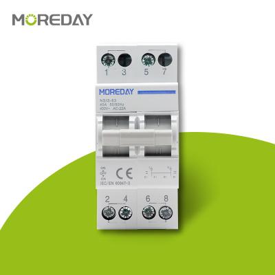 China MOREDAY Industrial Modular Inverter 2p 63a 230/400vac Dual Power Manual Transfer Switch Din Rail Installation for sale