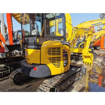 China Used Komatsu pc35 crawler excavator 3.5 ton with cabin pc 35 excavadora pc35mr-2 mini model for sale 0.18m² ³ for sale