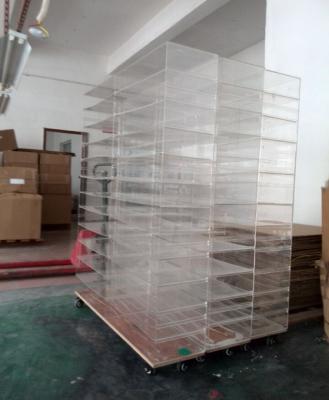 China hot sales acrylic display showcase with picture sticker Commercial Sectional Display Furniture for sale