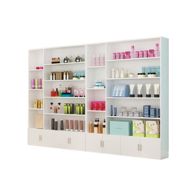 China pretty girl cosmetic store display cabinet white cosmetic display cabinet for sale