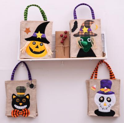 China Creative Sugar Bag Pumpkin Felt Tote Bag Candy Bag Halloween Decorative Children's Halloween Favor Gift for sale