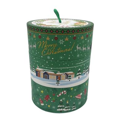 China Decorative Christmas Gift Color Printed Merry Christmas Christmas 4 Layers Gift Box for sale