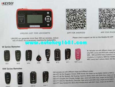 China 2016 Newest Locksmith Pick Intelligence Remote Key Diagnostic Tool Manufacturer Multi Function Test Frequency Compare Auto Key Programmer For URG200 Exceed kd900 for sale