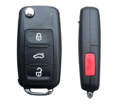 China 3+1button remote key shell for VW volkswagen car key case 1412-3+1 for sale