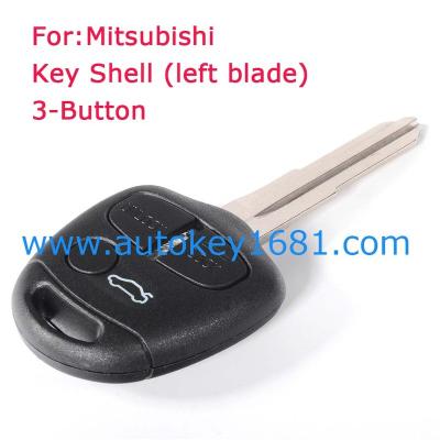 China Plastic Uncut Left Blade Key Shell 3 Remote Button For Mitsubishi Lancer EVO Outlander Colt Mirage for sale