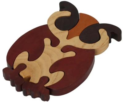 China Jigsaw Puzzles Jigsaw Puzzles Wooden Game Irregular Shape 3d Eco-friendly Natural Eco-friendly Creative Owl Jigsaw Puzzles Game For Kids Custom for sale