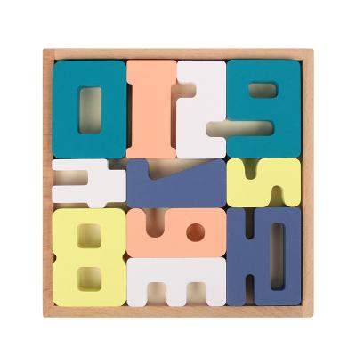 China New Arrival Non-Toxic Eco-Friendly Kindergarten Learning Game 3d Wooden Digital Jigsaw Puzzle Board Cognitive Toys For Toddlers for sale