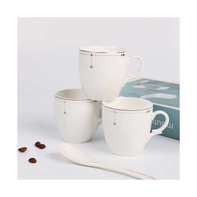 China Sustainable High Quality White Service 100cc Porcelain 6 Pcs Sets Coffee Tea Cup And Saucer for sale