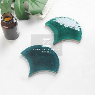 China Modern Helix Shaped Wall Ceramic Porcelain Background Homestay Simplicity Fantasy Brick Fish Scale Bathroom Imperial Toilet Tile for sale