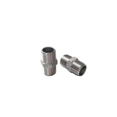 China Factory direct sale industrial reliable 316 stainless steel hexagon thread hex external nipple for sale