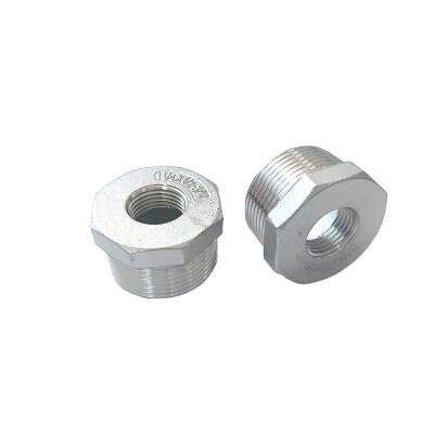 China Factory Porcelain Pipe Fitting Industrial Fitting Stainless Steel Hex Reducing Bushing Manufacturing Thread BSPT Thread for sale