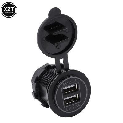 China Cyberpunk Auto Car-Styling Vehicle Charger 5V 4.2A DualAdapters Power Outlet for 12V 24V Motorcycle Auto LED Adap USB Car Charging Socket for sale