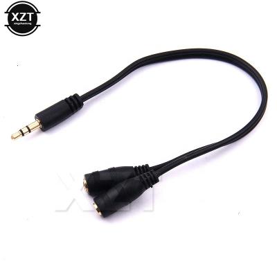 China Microphone 3.5mm Jack Male to 2 RCA Female Jack RCA Stereo Audio Cable Converter Adapter High Quality for sale