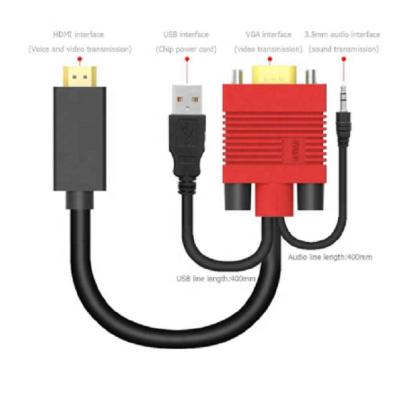 China Multimedia 1.8 M HDTV Cable To VGA 1080P HD With Audio Adapter Cable HDTV rca converter for sale