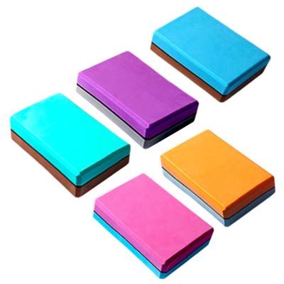 China Feierdun Double Color Durable Eva Yoga Block Home Use High Density Yoga Block Custom for sale