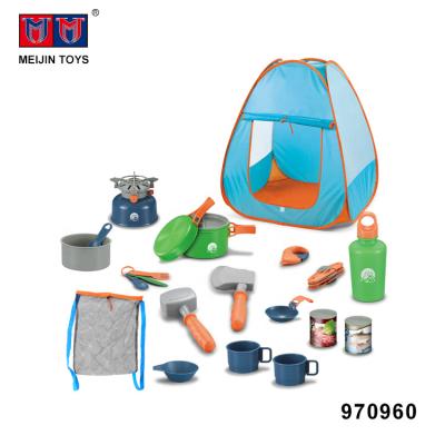 China Non-Toxic Materials Electric Set Plastic Children Play Tool Camping Stove Toy With Tent for sale